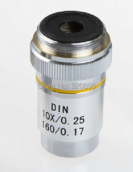

195 10X Oil Achromatic Objective Lens DIN10X / 0.25 160 / 0.17 Oil for Biological Microscope