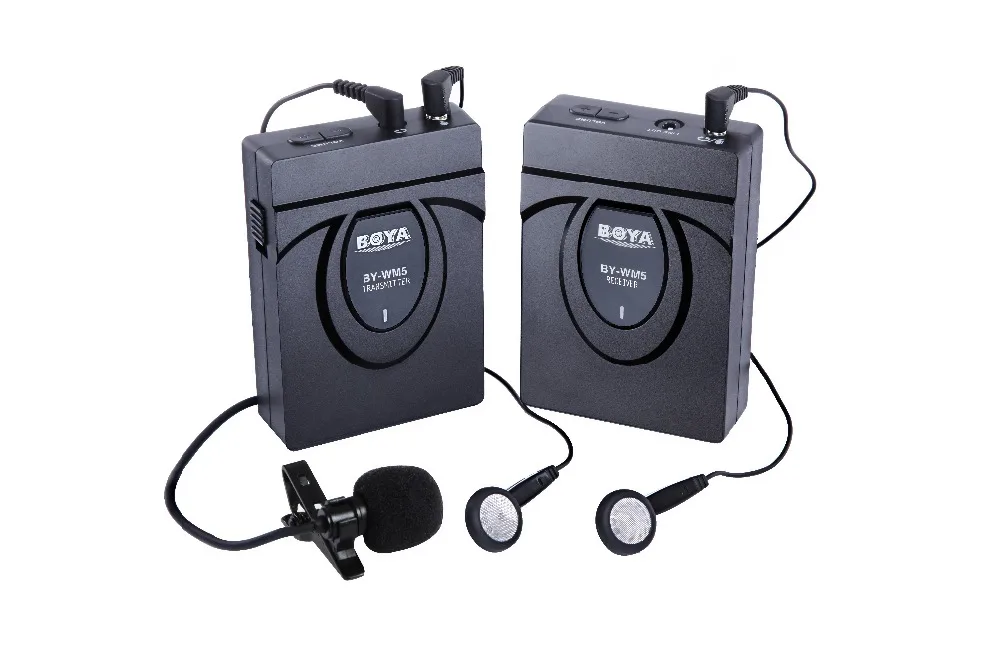 

BOYA BY-WM5 Pro Wireless Lavalier Lapel Microphone System for DSLR Camera Camcorders Audio Recorder