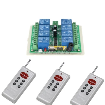 

DC12V 10A 8CH RF Wireless Remote Control Switch System 3 Transmitter + 1 Receiver 315Mhz Radio Controller for GSM Power Socket