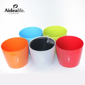 

colorful plastic round flower pot artificial plants planter home and garden home decor bonsai sprouting trays diy hydroponics