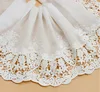 1yrd/lot Width:20cm Exquisite handmade cotton embroidery lace fabric ,Ivory color lace Garment embellishment (ss-578) ► Photo 3/3