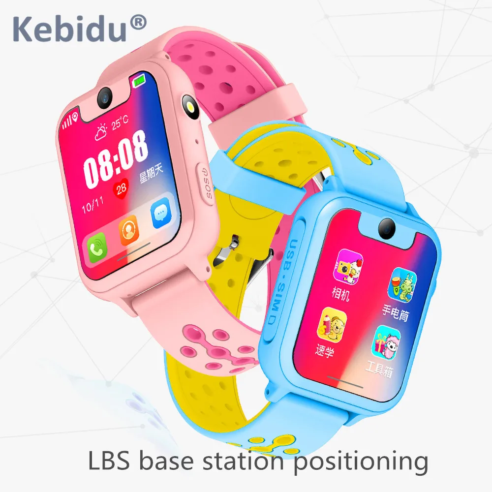 

Kebidu Build in Camera Voice Chat SOS Games Real Time Location Anti Lost Children Smart Watch With 1.54" Touch Screen LED