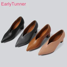 Popularna marka nowy Sexy Apricot brązowy kobiety formalne pompy 2 cal wysokie obcasy Lady Nude buty ES196 Plus duży mały rozmiar 10 28 43 46