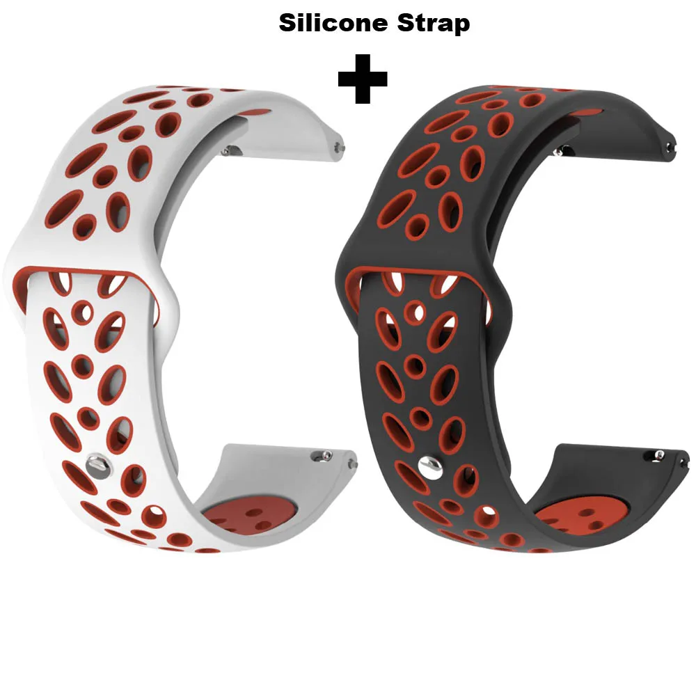 White red-black red 20 мм силиконовый браслет ремешок для оригинальных Xiaomi Huami Amazfit Bip ремешок для часов Amazfit GTS ремешок для часов Amazfit GTR 42 мм ремешок на запястье - Цвет: White red-black red