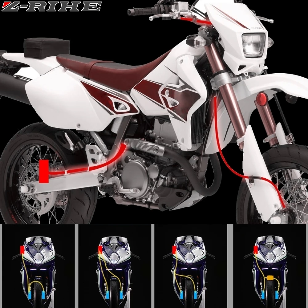 Для EXC DRZ RM RMX RMZ 85 125 250 400 450 мотоциклетный грязевой велосипед оплетенный стальной