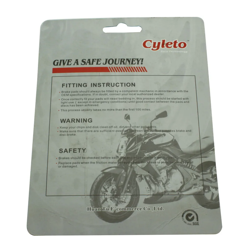 Cyleto Мотоцикл Передние тормозные колодки для SUZUKI RV125 микроавтобуса 02-13 SV 400 SV400 1998 GSX 250 GSX250 02-05 GS 500 GS500 1996-2008