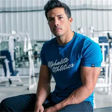 ALPHALETE, летняя модная футболка, мужская, s, спортивная одежда, хлопок, короткий рукав, облегающая футболка, Ftiness, мужская, компрессионная футболка, Homme