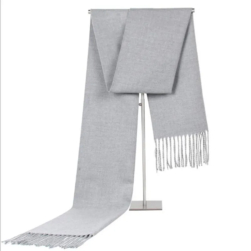 

Men Scarf Winter Autumn Man Scarves Wrap Shawl Thick Solid Men's Scarf Warm Cotton Cashmere Wool Blended Knit Brushed Scarf
