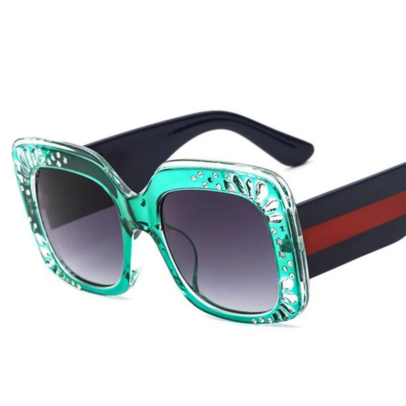 Goedkoop PAWXFB 2018 Nieuwe Italië Merk Designer Vierkante Zonnebril Vrouwen Mode Zonnebril Vrouwelijke Luxe Rijden Eyewear Lentes de sol