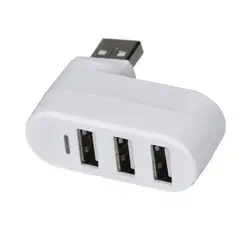 Поворотный высокой Скорость 3 Порты USB HUB разветвитель USB 2,0 адаптер