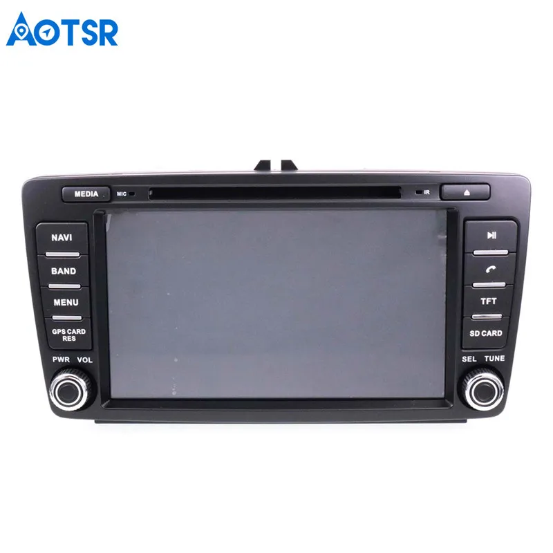 Discount Android 7.1 Audio SatNav Car DVD player GPS Navigation Headunit For Skoda Octavia 2008-2015 Auto Radio multimedia  Quad Core 2