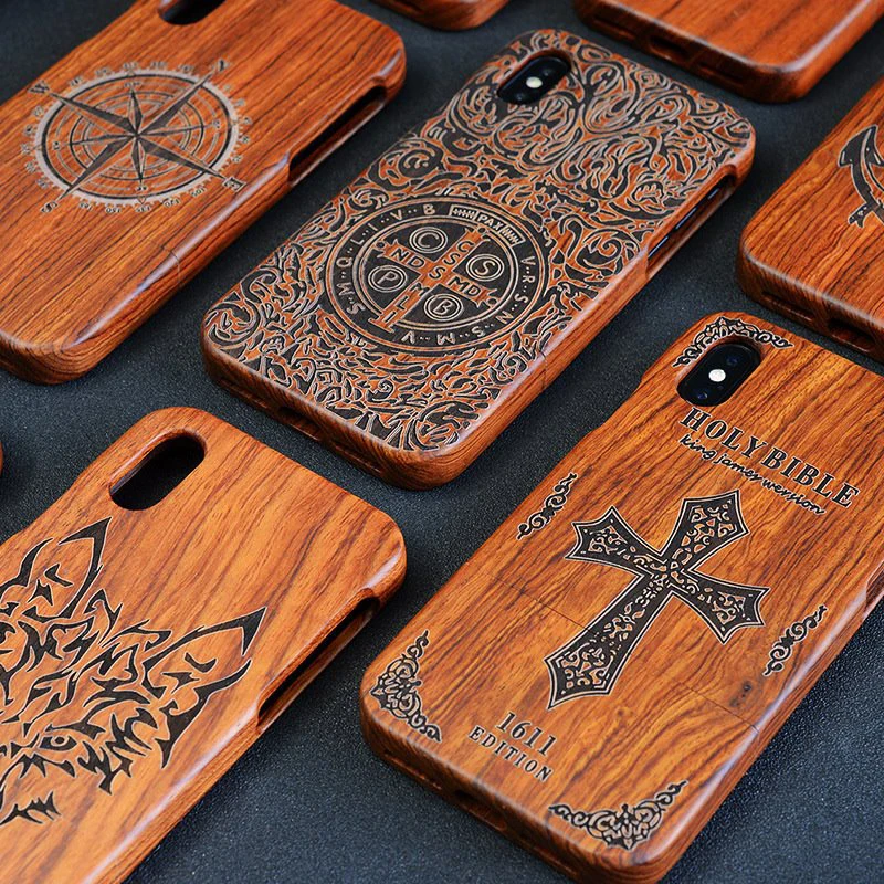 

Full Wood Case For iPhone XS Max 2018 Phone Covers 100% Natural Wood Back Carving Fundas For iPhone X XR 5S SE 6 6S 7 8 Plus