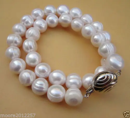 

FREE SHIPPING HOT sell new Style >>>>New nice 11-12mm white baroque pearl necklace 18