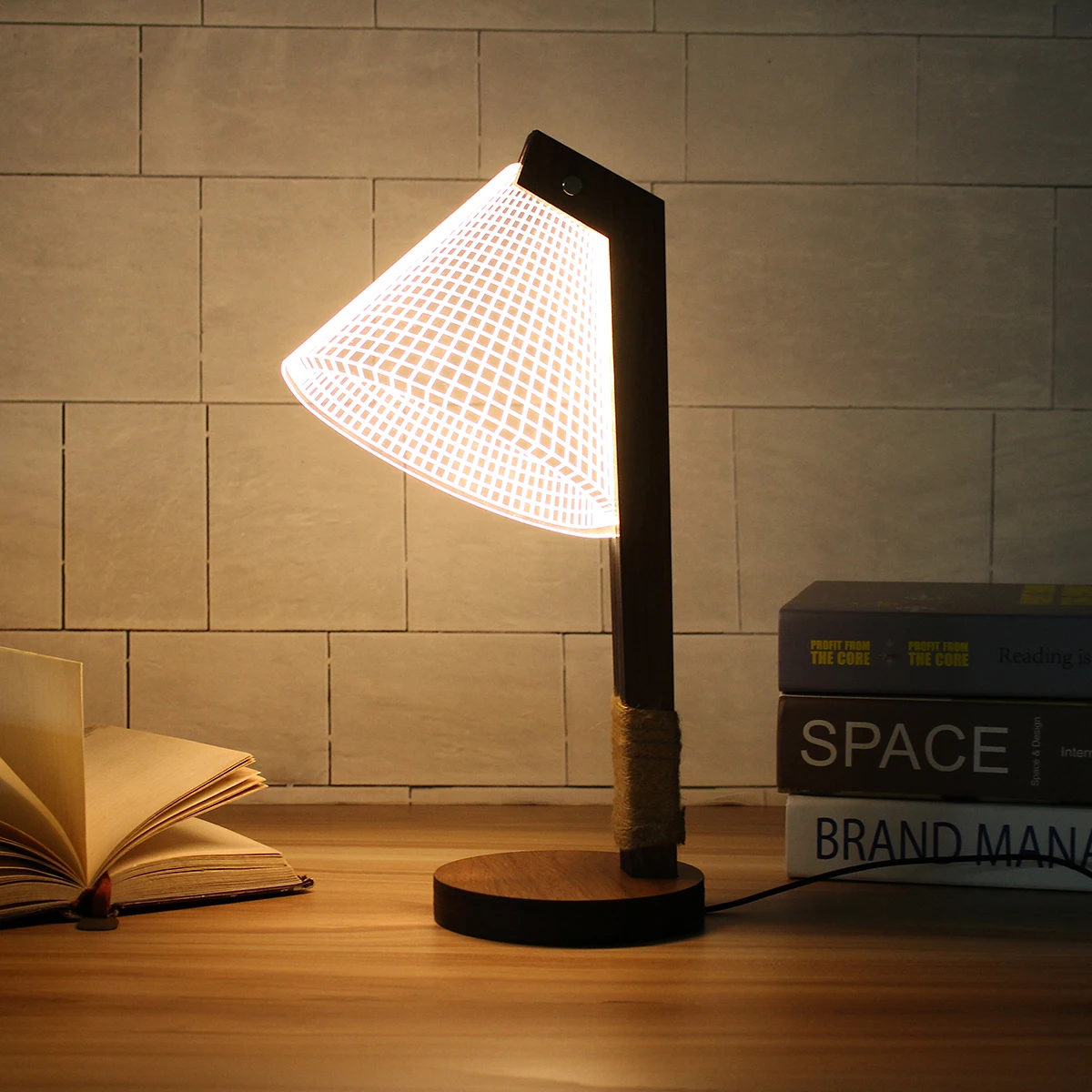 3D LED Table Lamp Shaped Night Light Adjustable Desk Reading Lamps For