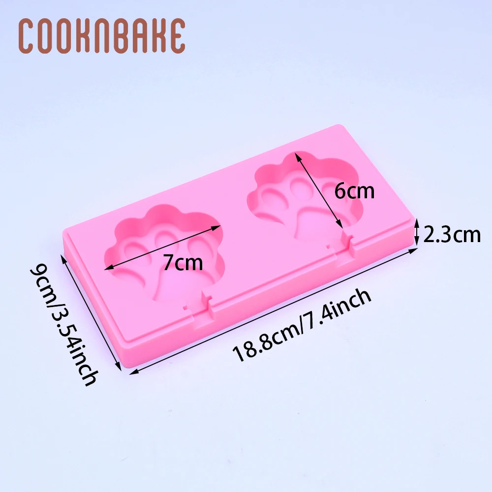 COOKNBAKE силиконовая форма для мороженого 2 отверстия кошачья лапа замороженный