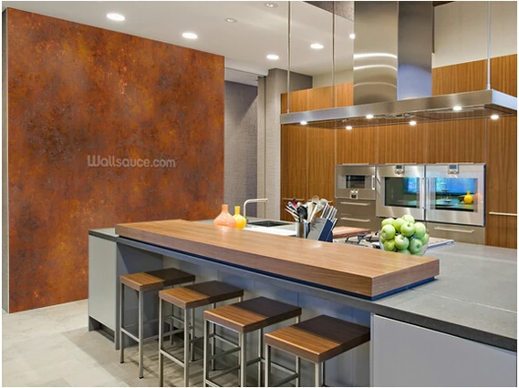 Пользовательские металлические обои, эффект ржавчины, 3D фото фрески для гостиной кухни спальни стены водонепроницаемые виниловые обои