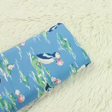 Половина метра хлопок мультфильм холст маленькая птица печать ткань ручной работы DIY сумка Подушка Ткань Чистый хлопок B90