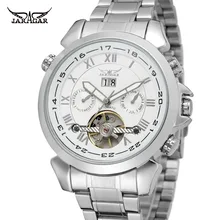JARAGAR Top Brand Men’sMulti Function Self-winding Tourbillon Mechanical Watch Full Steel Clocks Male Wrist Watches