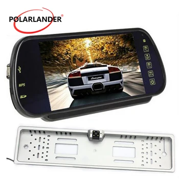 

Parking System Wireless Transmitter Rear Mirror Car Monitor EU Silver/Black Plate Reversing Camera MP5 USB/SD/FM 7 Inch TFT LCD