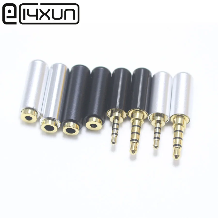 

EClyxun 5Pair 2.5/3.5mm 4 Pole Audio Stereo Male Plug /Female Socket Jack for Headphone Earphone Soldering DIY Mini Connector