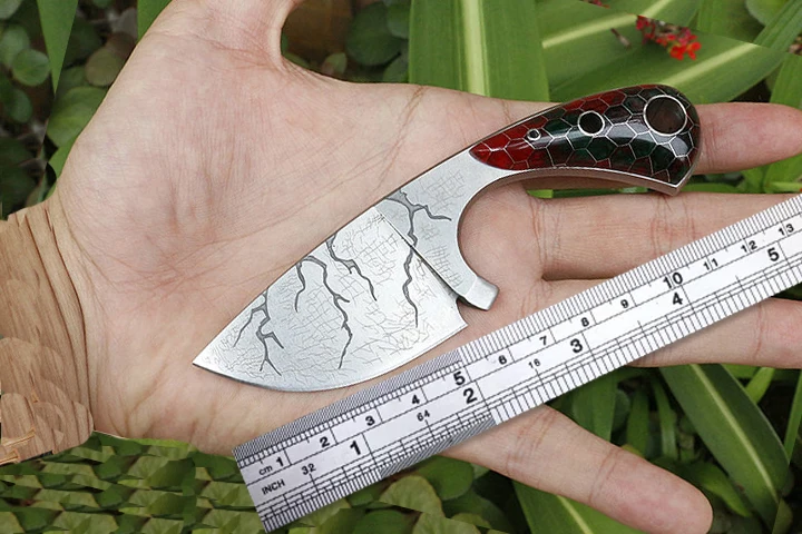 Маленький спасательный шейный нож, полимерная сетка, ручка перегородки, тактический нож с фиксированным лезвием, походные Прямые ножи, охотничий инструмент для выживания