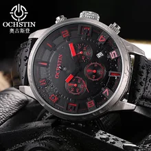 Ochstin Sale New 2016 Sport Watches Military Army Watch Men Luxury Brand Leather Waterproof Male Clock Hour Relogio Masculino