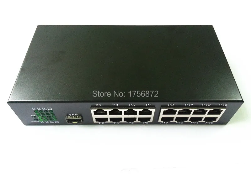 1 шт. Каскадный 100 м 1F16E оптоволоконный порт 16 портов ethernet волоконный
