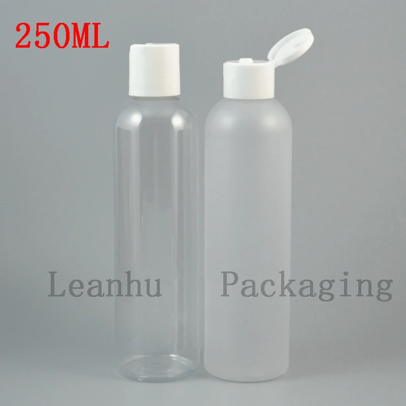 

250ml Clear/Frosted Bottle Applicable To Shampoo, Shower Gel, Lotion, Glycerin Empty Cosmetics Packaging 250cc Container Packing