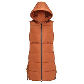 

KUYOMENS Women Winter Vest Waistcoat Nice Fashion Design Long Vest Female Cotton Warm Sleeveless Jacket Coat Women Vest