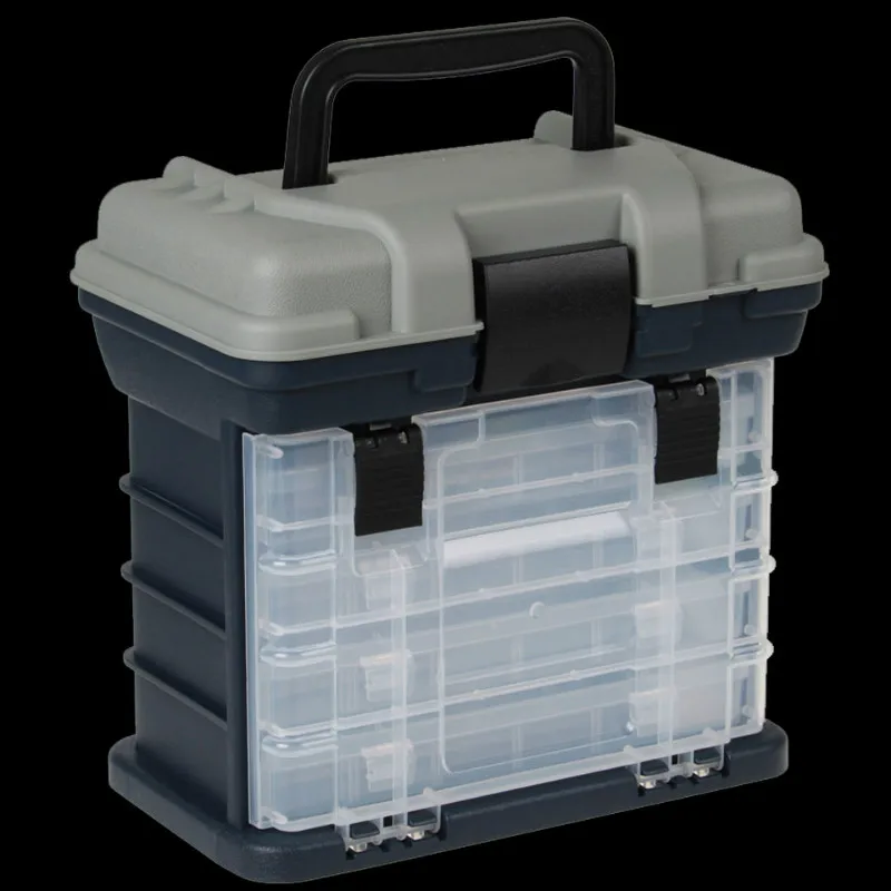 

PureLeisure Professional 27*17*26cm Fishing Box Multi-Layer Fish Lures Hooks Reel Container Box Fishing Tackle Storage Case