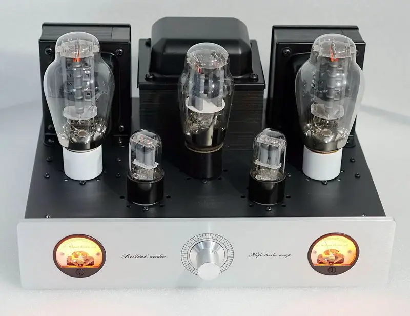 

Katherin 2A3 VT95 Tube Amplifier 4W Stereo Single Ended Class A Tube Amp,6SL7/2A3/5U4G,Two VU Meters,2 Ways Audio Input