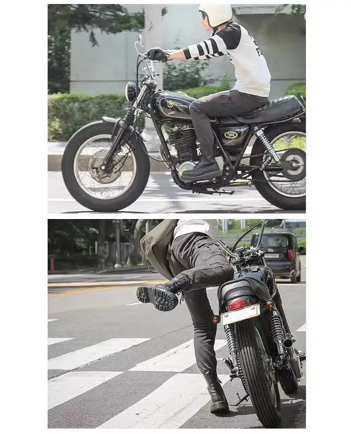 Motocicleta Moto Com a Almofada de Joelho Calças Moletom