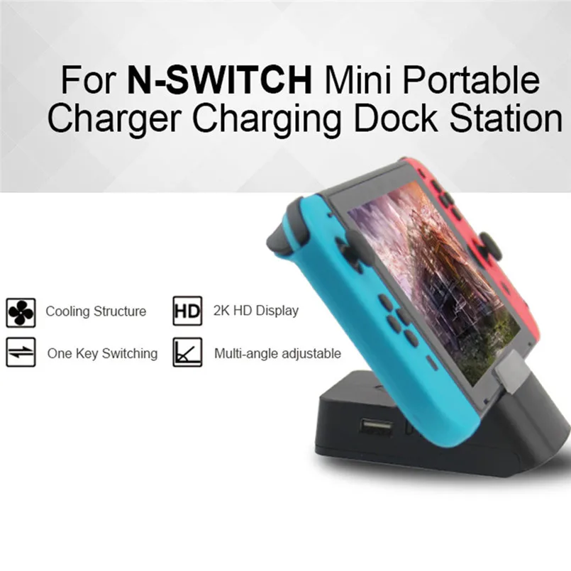 

NT Switch Portable Adjustable Charging Stand Dock TV HDMI Adapter Converter Charging Dock Switch Host TV Charging Stand 40MR25