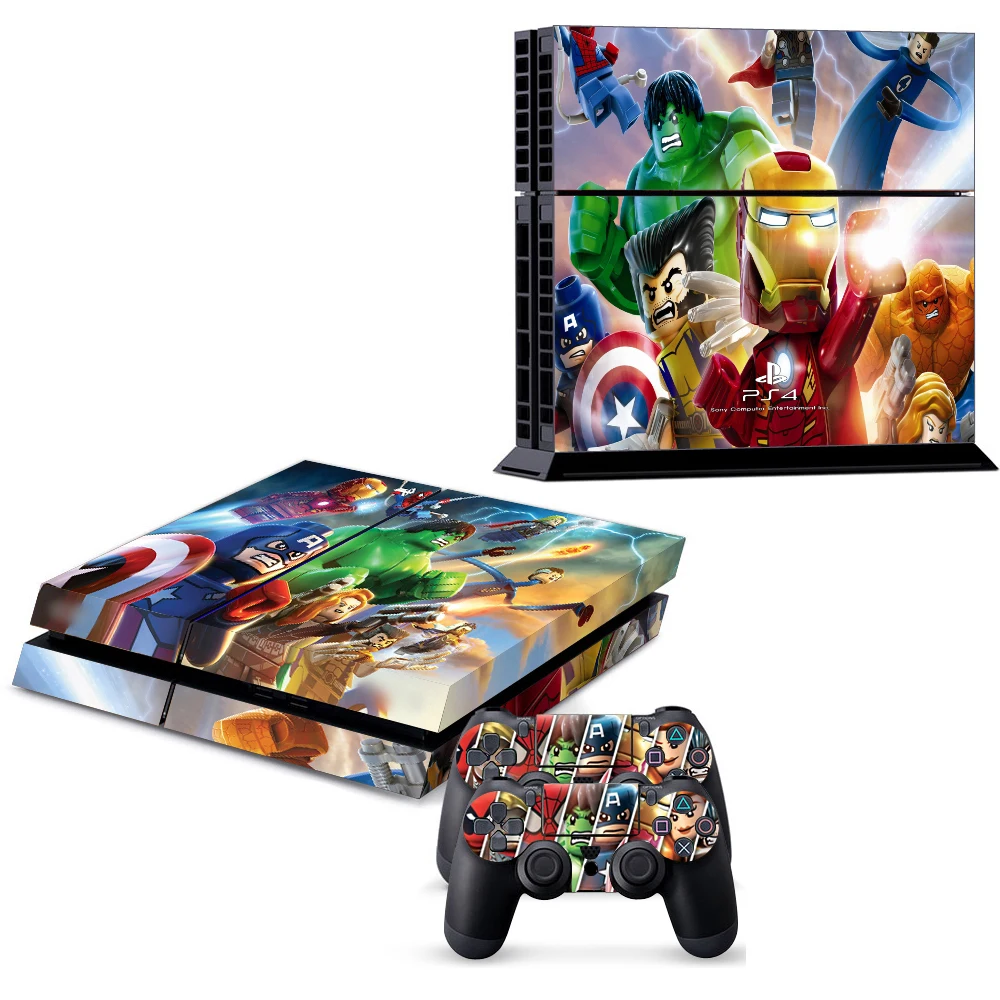 Cartoon Marvel's The Avengers PS4 Sticker Skin Vinly Skin Sticker for