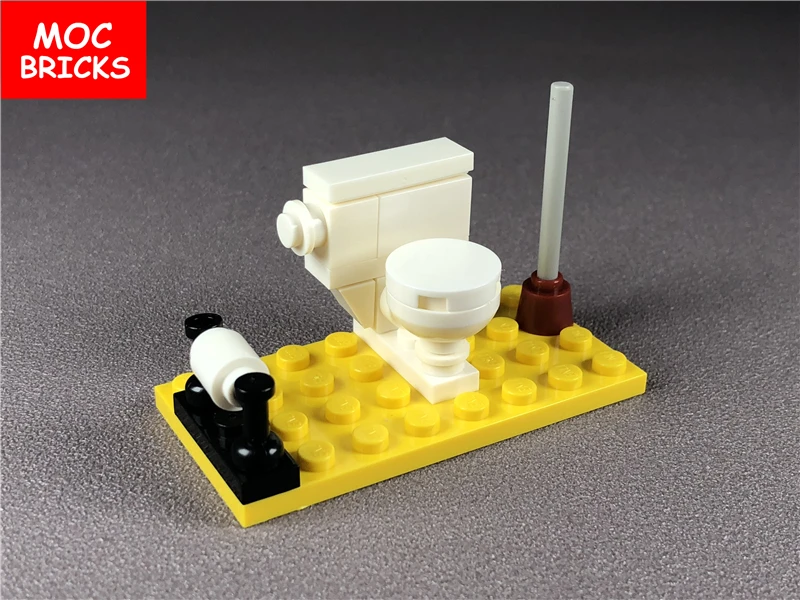 Кубики MOC образовательные строительные блоки DIY туалетный кран для ванной