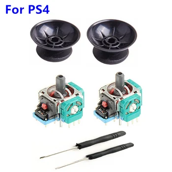 

2 Sets 3D Analog Joystick 3 Pin Sensor Module Potentiometer with Thumb Sticks for Sony Playstation 4 PS4 Controller Repair Parts