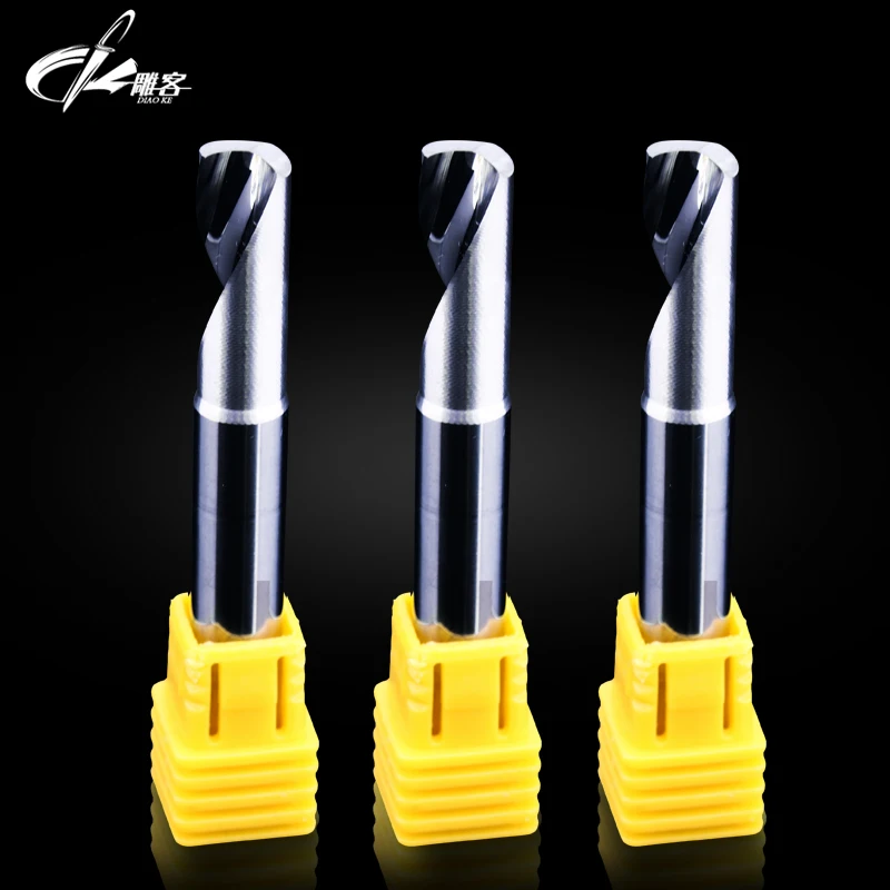 

1PCS single blade aluminum milling cutter CNC Spiral Milling Cutter for Acrylic PVC MDF Color Plates 3.175/4/5/6/8mm shank