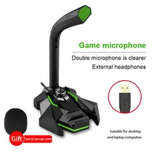Wired USB PC Microphone Stand Game Condenser Microphone Desktop Conference Laptop Microphone for Podcasting, Online Chatting,Vid felyby usb desktop microphone for pc desktop portable laptop for recording game podcast conference usb condenser microphone