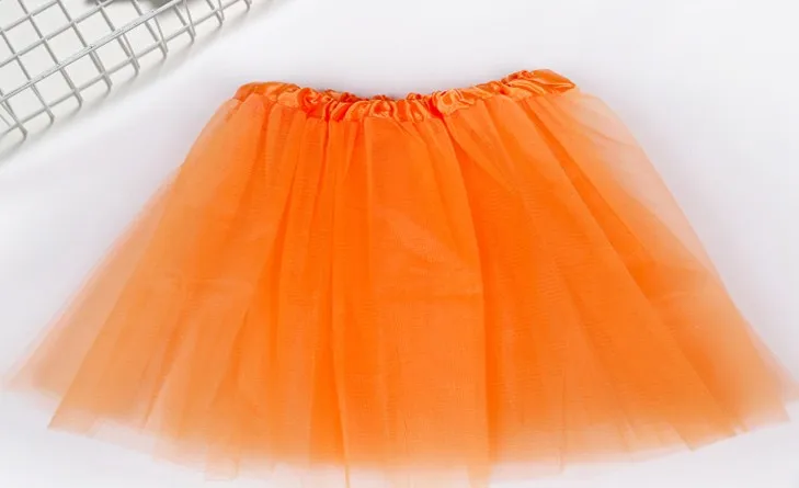 Петти Шифоновая юбка принцессы пачка для девочки детские юбки вечерние Одежда для бальных танцев юбка-пачка из 3 слоев, платье-пачка - Цвет: orange