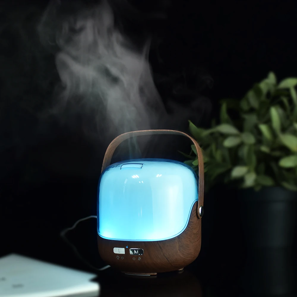 

Newest Essential Oil Diffuser Air Humidifier 250ML Handheld Design Ultrasonic Cool Mist Aroma Diffuser with LED Night Light
