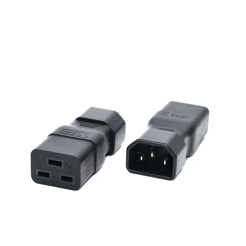 Black Copper Standart IEC320 C14 male to C19 female UPS