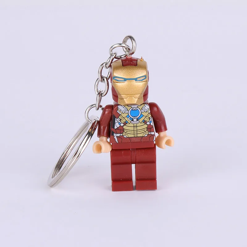 

Legoling Super Hero Iron Man Figure Keychain Batman Thor Captain America Black Panther Building Block Toys Brick Model DIY Toy