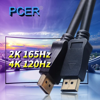 

PCER DisplayPort 1.4 Cable 8K 4K HDR 165Hz 144Hz 60Hz Dp to dp cable For Video PC Laptop TV DP1.4 DP1.2 DP 8k Cable 1.4 version