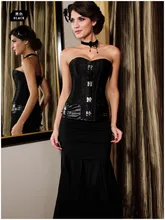 Sexy corpetes e espartilhos plus size steampunk clothing buckle steel corset top modeladora slim waist training women corselet