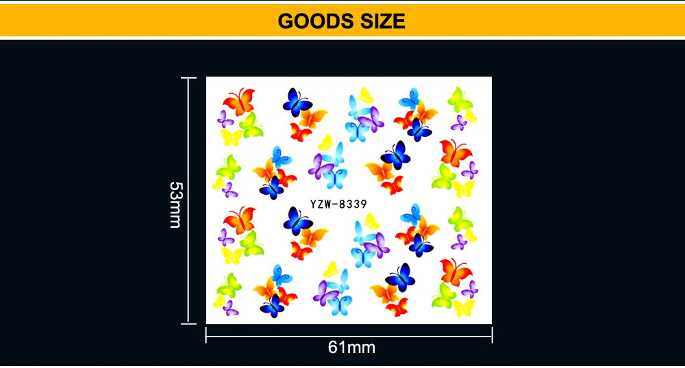 12 видов конструкций наклейки для ногтей бабочки узоры Переводные картинки Переводные татуировки гвоздь Искусство декоративные стикеры Набор насадок