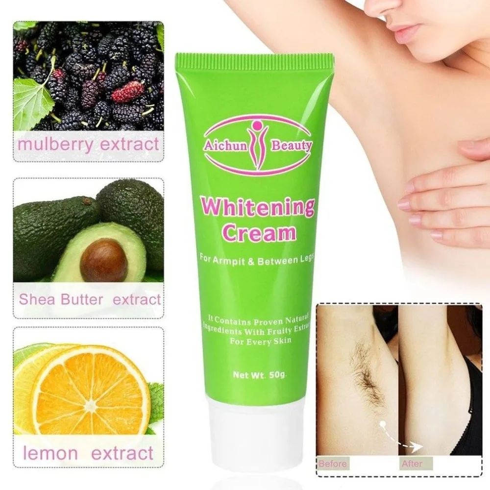 

Body Whitening Cream Lighten Dark Underarms Black Knees Body Bleaching Cream 50g
