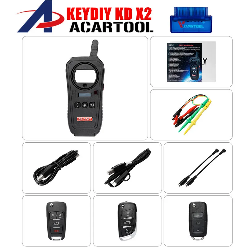 KEYDIY KD-X2 Автомобильный ключ гаражная дверь пульт дистанционного управления kd x2 генератор/чип-ридер/Частотный тестер/карта доступа копир - Цвет: with gift