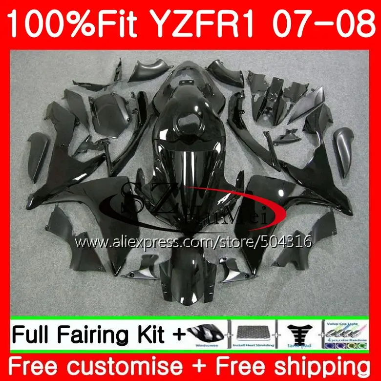 Инъекционный боди для YAMAHA YZF R1 1000 R 1 07 08 64SH22 YZF1000 YZFR1 2007 2008 обтекатель глянцевый