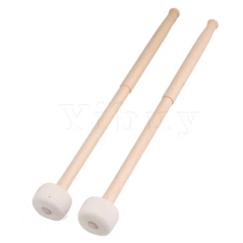 

Yibuy 2x Felt Head Maple Handle 14 Inch Timpani Stick Timpani Felt Mallet