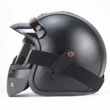 Nuevo casco de motocicleta Retro profesional máscara con gafas Vintage máscara de cara abierta casco de Cruz gafas